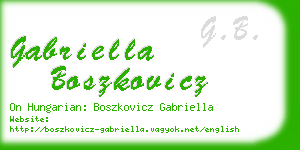 gabriella boszkovicz business card